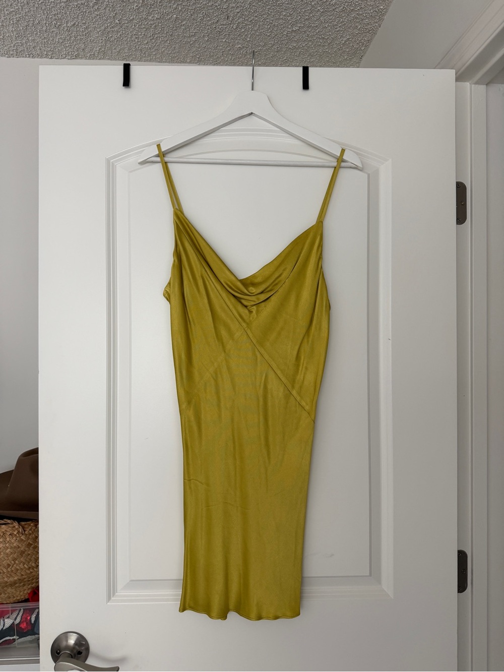 Shona Joy Gala Bias Mini Slip Dress In Lime US 6 - Picture 7 of 12
